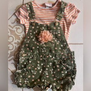 Adorable girls overall set.